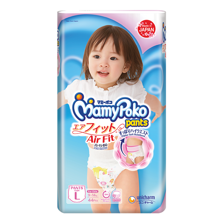 MamyPoko Pants Air Fit Diaper / L / Girl